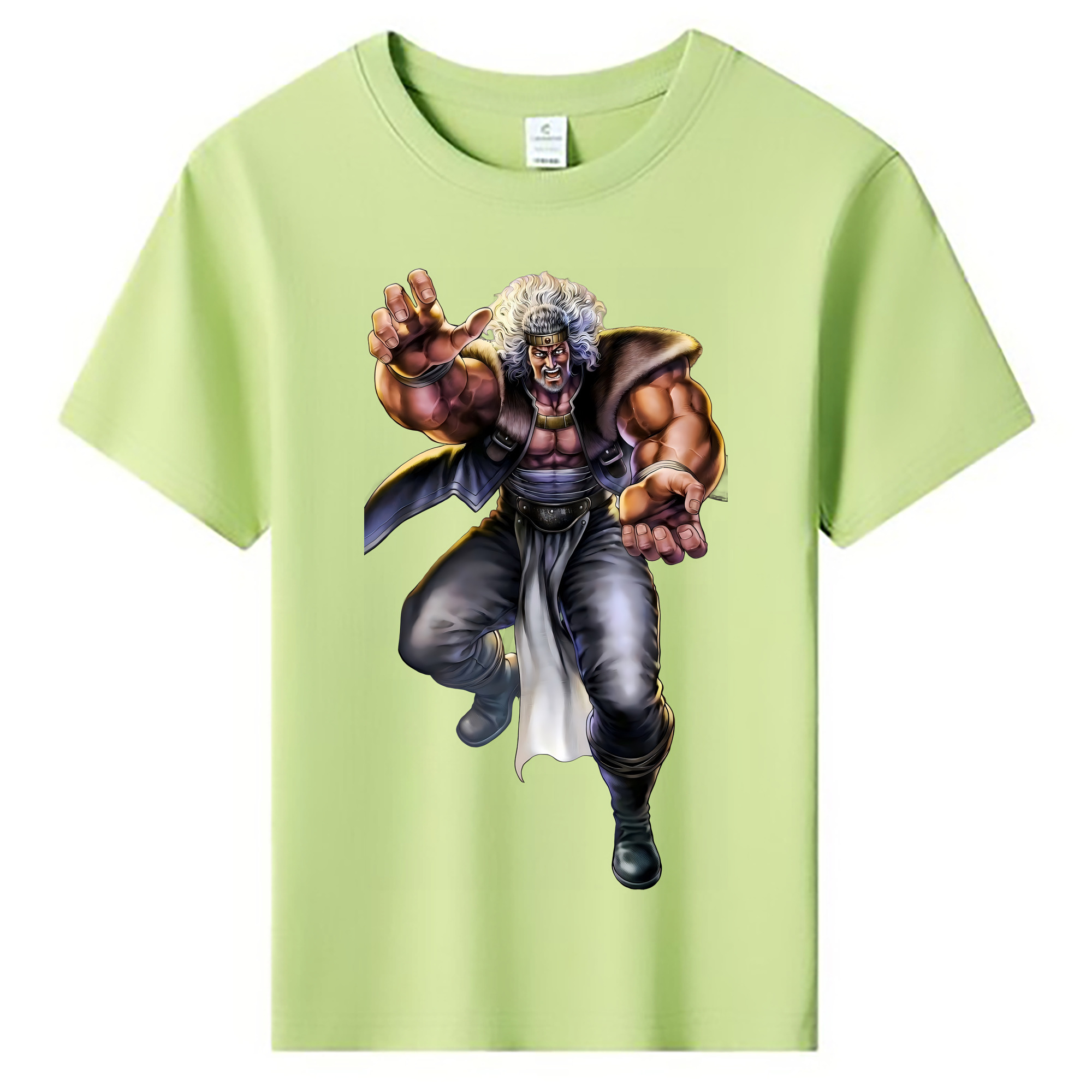 （画像用） 北斗の拳 Fist of the North Star 綿100％キッズTシャツ（フロントプリント）